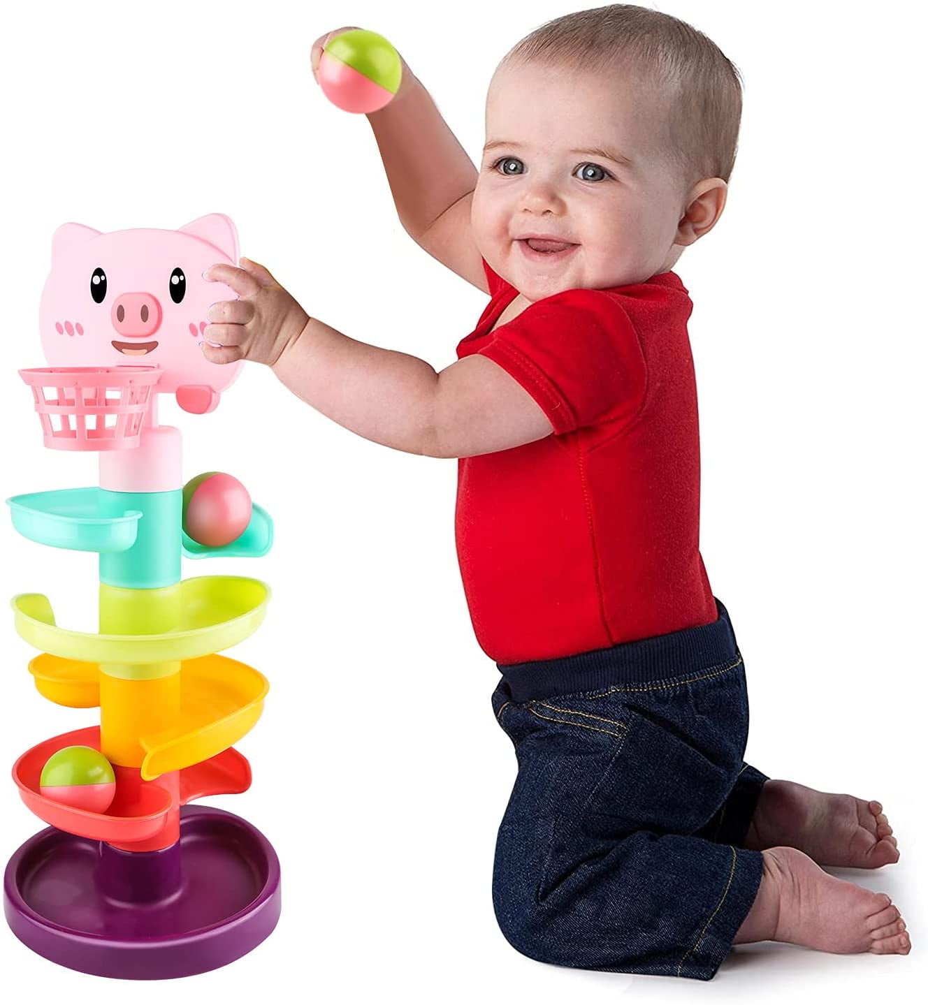 Ball Drop Roll Swirling Learning Tower Go Ball Ramp Stack Developmental