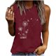 thumbnail image 1 of Camiseta holgada sin mangas con cuello redondo y estampado de flores informales de verano para mujer Pompotops  lopia994219, 1 of 5