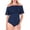 Royal Blue, variant on Travelwant Women Off Shoulder One Piece Swimsuits Tummy Control Bathing Suits Vintage Ruffle Swimwear Teen Girls