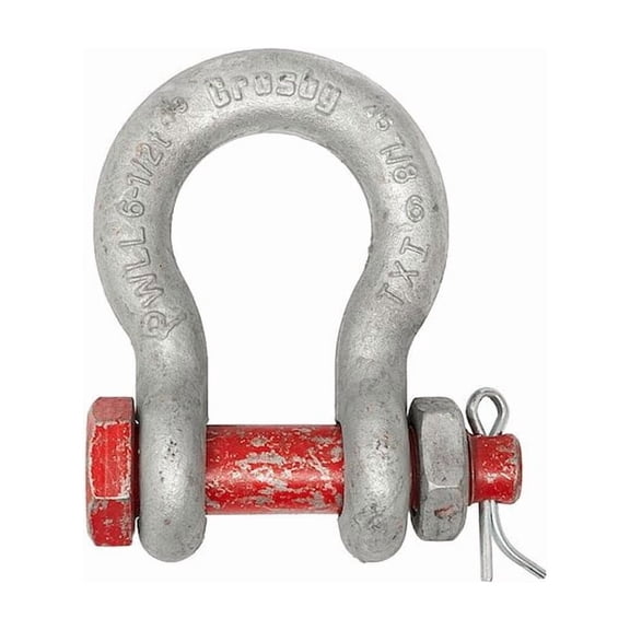Crosby Anchor Shackle,4,000 lb,Carbon Steel 1019472