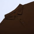 thumbnail image 5 of Mens T-Shirt Polo Shirts Lapel Button Down Sports With Arm Pockets Solid Color Short Sleeve Male Clothes,Coffee,M, 5 of 7