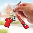 thumbnail image 3 of Tuvgenk Soccer Uniform Jersey Silicone Keychain Team Spirit Sports Gift Gift for Men, Boys, Soccer Players, Fans, And Fathers, 3 of 5