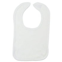 Bambini 1023 W 2-Ply Interlock White with White Trim Infant Bib