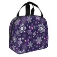 thumbnail image 2 of Sikiie Christmas Purple Snowflakes Lunch Bag for Women & Men Adult Insulated Lunch Box, Food Lunch Containers Lunch Tote Bags for Work, Travel, Outdoor, 2 of 8