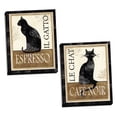 thumbnail image 2 of Gango Home Decor Lovely Le Chat & El Gato Cat Coffee Espresso Signs; Two 11x14in Hand-Stretched Canvases, 2 of 6