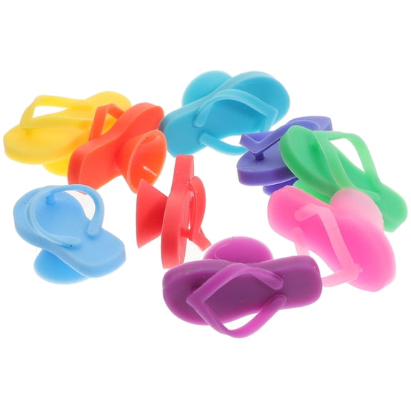 ULTNICE 9pcs Silicone Slipper Shaped Wine Glass Markers for Cups, Party Charms