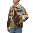 thumbnail image 3 of Honeii Daisy Flower Field Cow Print Hoodies for Men, Pullover & Full Zip, Breathable Zip up Hoodie, Sweatshirt-3X-Large, 3 of 5