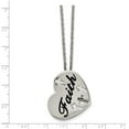 thumbnail image 3 of White Stainless Steel necklace with pendant Black 20 in 2 mm, 3 of 3