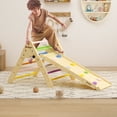 thumbnail image 3 of BanaSuper Set of 3, Pikler Triangle Foldable Wooden Climbing Playground Climbers, 3 of 9