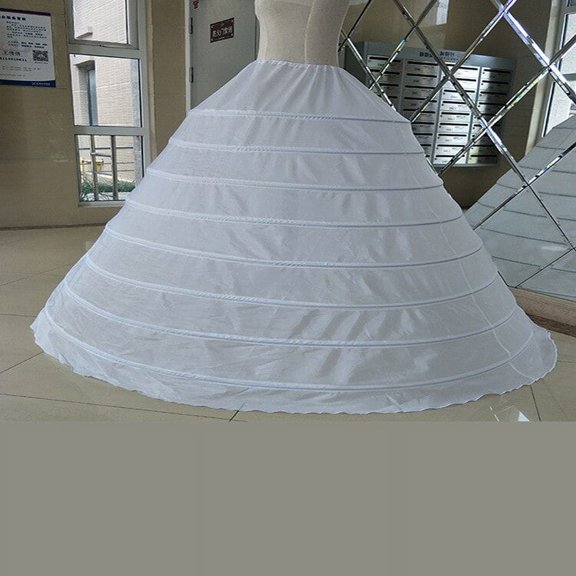 Underskirt Ball Gown Wedding Dress Petticoat White Drawstring Strap 8  Hoops Performance Plus Size Long Petticoat
