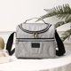thumbnail image 5 of Guardurnaity Bolsa de almuerzo portátil Cremallera Algodón perlado Enfriador térmico de alimentos Contenedor de almacenamiento de picnic Tote con Bolsas de mensajero y de hombro Gris, 5 of 6