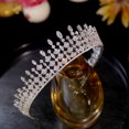 thumbnail image 2 of ASNORA-Tiara de cristal de circonita cúbica para mujer, corona nupcial, accesorios para el cabello de boda, diadema larga para fiesta, joyería CZ, 2 of 6