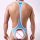 thumbnail image 5 of Ropa interior moldeadora de cuerpo de color elástico para hombre, mono divertido y transpirable de malla sexy, 5 of 6
