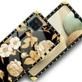 thumbnail image 4 of FKBRCL4U Compatible with Samsung Galaxy A12 Case, Blooming Rose Golden Flower Luxury Golden Decoration for Girl Women Soft TPU Shockproof Protective Hard PC Back, 4 of 7
