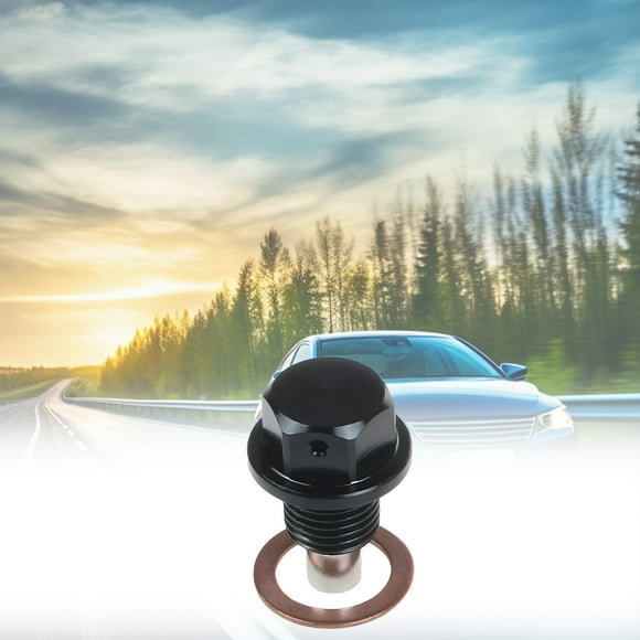 Aqestyerly Magnetic Oil Drain Plug M12X1.25 Car Modification Oil Pan Screw Purple Aluminum Alloy Transmission Magnetic Drain Plug