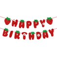 thumbnail image 5 of Banner de fresa para niños y niñas, decoración de fiesta de cumpleaños temática de fresa, pancarta de decoración para Baby Shower, decoración de primer cumpleaños, 5 of 5