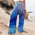 thumbnail image 2 of YUANGUANST Womens Dress Pants Women's Beach Boho Style Loose Casual Straight Leg Pants Office Slacks, 2 of 4