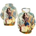 thumbnail image 4 of Wonder Woman Hoodie for Men Women, Novelty Print Long Sleeve Hooded Sweatshirt Casual Unisex Adult Pullover Outerwear with Front Pocket, 4 of 7