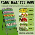 thumbnail image 6 of Homdox 4FT Vertical Raised Garden Stand, 5 Tiers Vertical Garden Planter with 4 Hooks & 4 Wheels & Storage Rack, 25.5"L*26"W*48"H Garden Raised Stand, Planter Raised Bed for Garden Patio Yard, Green, 6 of 7