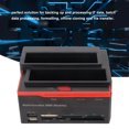 thumbnail image 3 of Dual Bay External Hard Drive Docking Station, 480Mbps USB  HDD Docking Station For 2.5inch, 3.5 Inch  HDD SSD IDE, Support Offline Clone, Up To 8TB, 3 of 8