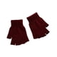 thumbnail image 2 of Qarigey 1 par de guantes de punto con medio dedo Unisex, mitones elásticos sin dedos, para ciclismo de carretera, cálidos para mujeres y hombres guantes y mitones Vino rojo Qarigey AP012306-08, 2 of 6