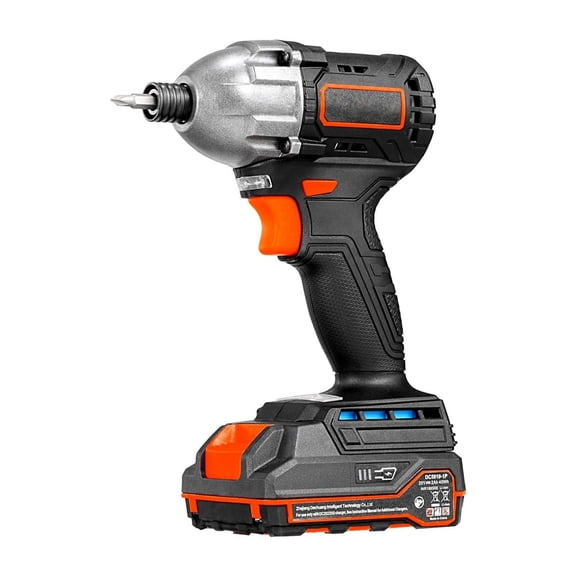 Impact Driver, 1/4 Inch, 2800 RPM Max Speed, 20 V Brushless Motor, Electric Cordless Impact Driver Kit with Battery and Charger, 20 Bits, LED Work Light, for Furniture, Electrical, Home Repairs