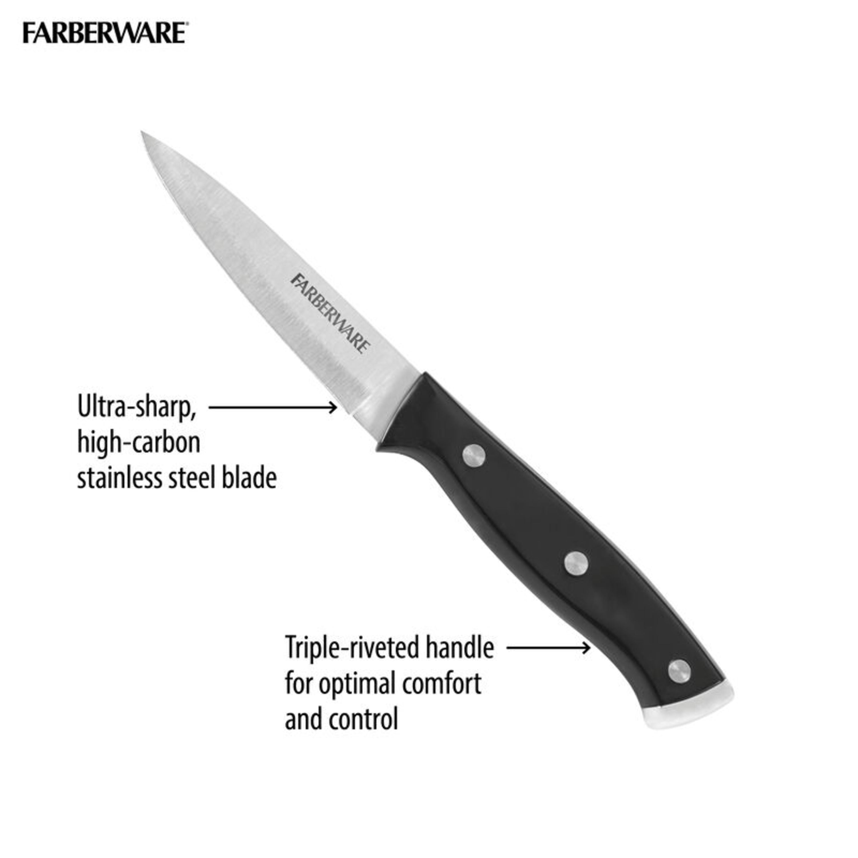 Farberware 3.5 In. Black Paring Knife with Edgekeeper Sheath - Gillman Home  Center