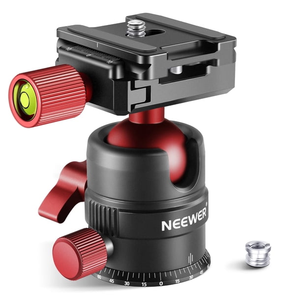 Cabezal de trípode Neewer GM28, cabeza esférica giratoria de 360°, carga de 5 kg