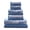 Blue, variant on Marble Effect 100% Combed Cotton 500 GSM 10-Piece Towel Set, 2 Bath, 4 Hand, and 4 Face Terra Cotta