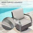 thumbnail image 6 of Planntonneo Outdoor Wicker Swivel Glider Chair Set of 2, Patio Rocking Chairs with Beige Cushions, 6 of 8