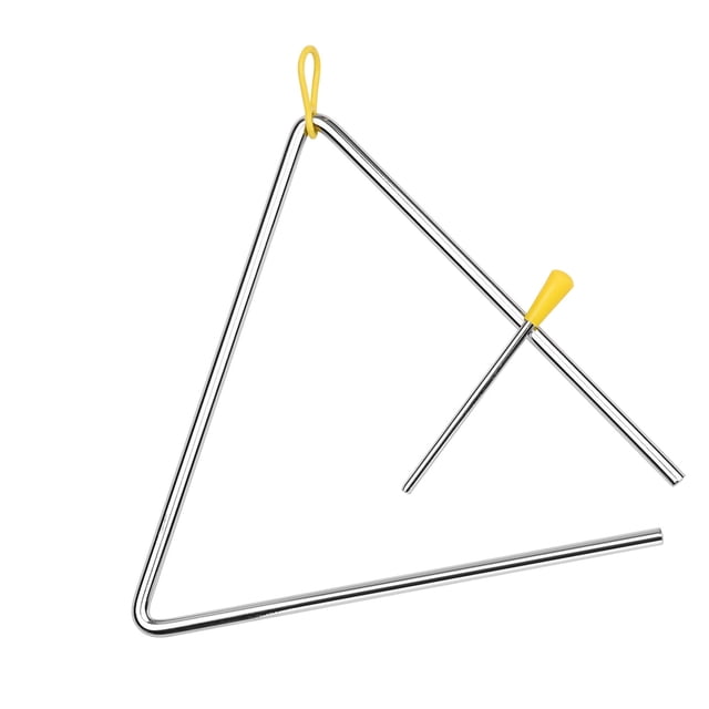 Musical Steel Triangle Percussion Instrument with Striker and Mallet Holder Gift for Kids to Learn and Enjoy Fun