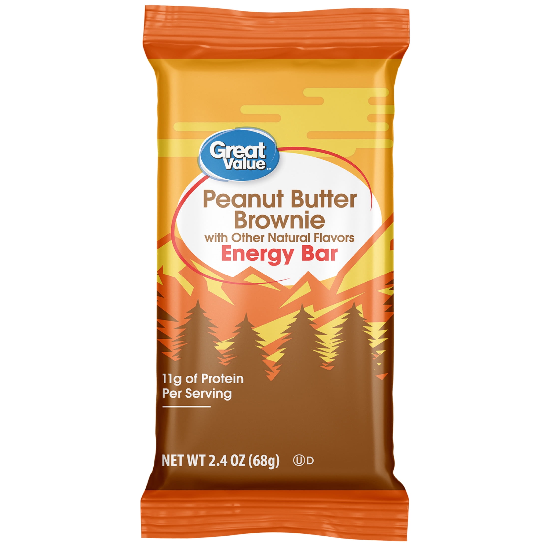 Great Value Energy Bar, Chocolate Peanut Butter, 2.4 oz, 5 Count