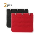 thumbnail image 2 of Extensores de tirantes de sujetador elásticos de 3 ganchos y 3 filas, ganchos de hebilla para banda de sujetador para mujeres, negro-rojo 2, 2 of 5