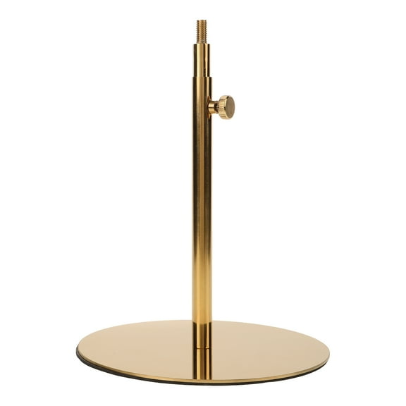 OULII Adjustable Golden Stainless Steel Mannequin Head Base for Stable Home Display