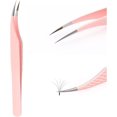 thumbnail image 1 of Pince à Épiler pour Extensions de Cils Fibre Pointe Pince à Cils en Forme de Dauphin Pince Volume Courbé Extensions de Cils Artisanat Pince à Épiler Cils Fins Rose, 1 of 4