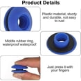 thumbnail image 2 of Plastic Grommets For Tarpaulin, 50 Pieces Self-locking Plastic Tarpaulin Eyelets For Pool Tarpaulins Tarpaulins Curtains Tents Blue(27 X 27 X 11 Mm, 2 of 5