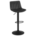 thumbnail image 1 of Bouclair Tabouret de Bar Noir Réglable avec PU Cousu, 1 of 5