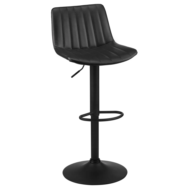 Bouclair Tabouret de Bar Noir Réglable avec PU Cousu