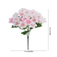 thumbnail image 3 of 2 Pcs Artificial Hydrangea Flower 11x7 Inch, Faux Impatiens Bloom for Vase Arrangement, Realistic Wedding Table Centerpiece for Home Bedroom Shelf, 3 of 6