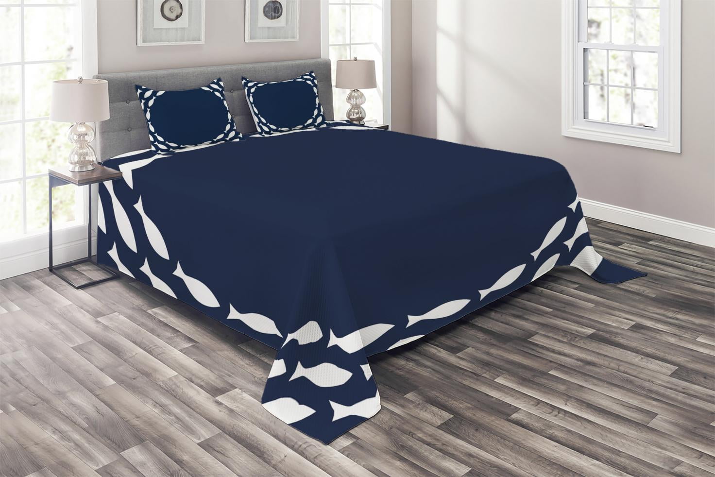 navy coverlet set