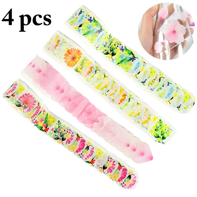 Masking Tape DIY Assorted Flower Petals Decorative Tape Paper Tape for Craft