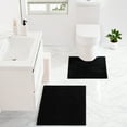 thumbnail image 3 of Exclusivo Mezcla Bathroom Rugs Mat 24x70, Extra Soft Absorbent Chenille Bath Rugs Mat, Quick Dry, Machine Washable Bath Mats for Bathroom Floor, Shower, Home Decor, Black, 3 of 10