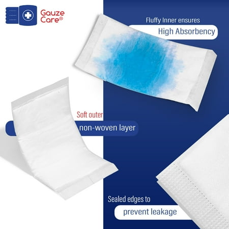 Gauze Care Abdominal Pads, 20 Count, 5x9 Sterile, Extra Absorbent, Non-Stick, for Heavy Wounds and First Aid Kits