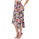 thumbnail image 4 of Falda Tropical Floral con Volantes para Mujeres INSPIRE CHIC, con Nudo Autoadhesivo, Falda de Playa Hawaiana, Blanca y Rosa, Talla L, 4 of 6