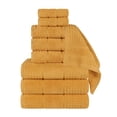 thumbnail image 5 of BNM Napa Zero Twist Cotton Waffle 9 Piece Bathroom Towel Set, Yellow Gold, 5 of 12