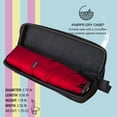 thumbnail image 6 of Knirps X4U My Clever Companion– 90cm Diameter Windproof Manual Open/Close Umbrella, Small and Compact Design for Travel and All Weather Protection, with Retractable Feature and Travel Case, Cherry, 6 of 8