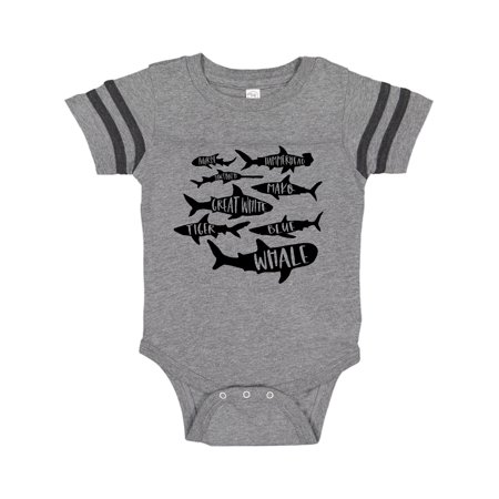 

Inktastic Types of Sharks Gift Baby Boy or Baby Girl Bodysuit