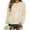 Beige, variant on Women Halloween Rhinestone Skeleton Peace Hand Print Crewneck Sweatshirt, Casual Long Sleeve Loose Fit Sparkly Graphic Pullover Top Soft Sweater for Daily Holiday Wear(White,XXL)