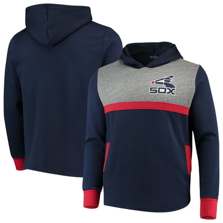 Chicago White Sox Sweatshirt - Chicago White Sox Majestic Threads Colorblocked Pullover Hoodie - Navy/Red