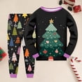 thumbnail image 2 of NOLDARES Little Boys Girls Christmas Pajamas for Toddler Clothes Set Snowman Long Sleeve Cotton Kids Pjs Fall Winter Sleepwear 6-24 Months 2t 3t 4t 5t 6t 7t 8t 9t Children,Black,8-9 Y, 2 of 6